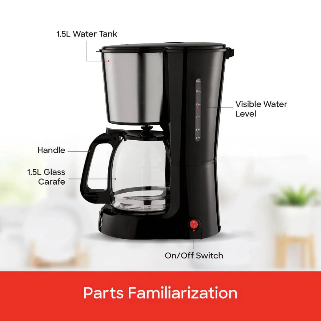 Sanford SF1394CM 1.5L Coffee Maker – Fast Brewing, Large Capacity, and Durable Home Coffee Machine - Image 4