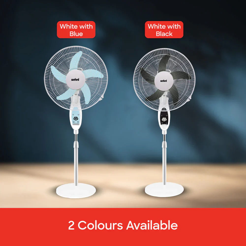 Sanford SF974RSFN 18-Inch Rechargeable Stand Fan with Solar Panel – Powerful, strong airflow, height-adjustable design, and long backup time - Image 2