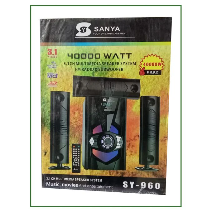 Sanya (SY960) 3.1CH 18000W PMPO Bluetooth Subwoofer With Aux/FM