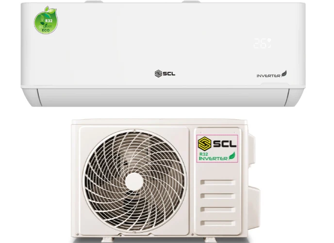 SCL Inverter Split Type Air Conditioner SCL-AC12IN01 – 12,000 BTU inverter cooling, R32 gas, low-noise operation, and energy-saving performance for homes and offices