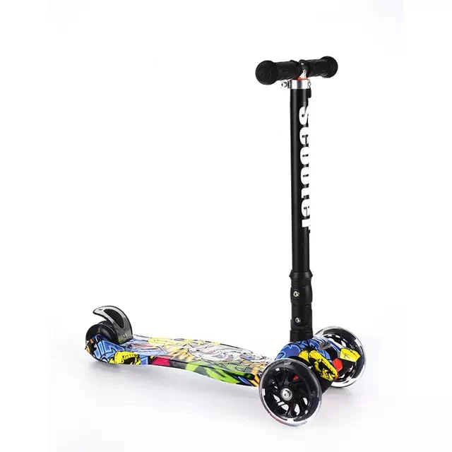 Scooter for Kids Toddlers - 3-wheel, Adjustable Height, Steering Lock, LED Light-up Wheels - Image 2