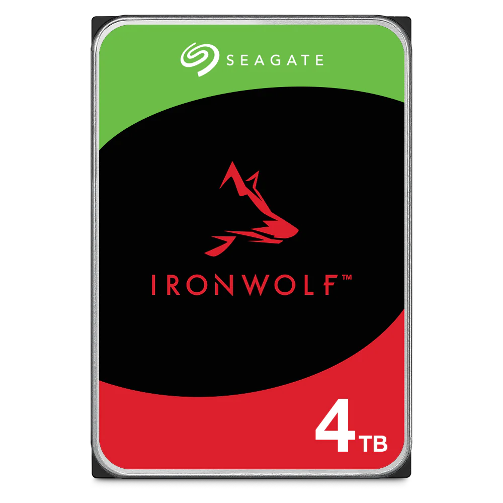 Seagate IronWolf NAS 4TB Internal Hard Drive (ST4000VN006) - CMR 3.5 Inch SATA 6Gb/s 5400 RPM 64MB Cache for RAID Network Attached Storage, Rescue Services