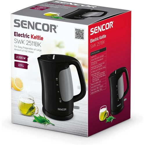 Sencor SWK 2511BK Electric Kettle – 2200W, 2.1L Capacity - Image 4