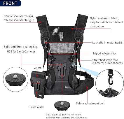 Sevenoak SK-MSP01 Dual Camera Harness Strap