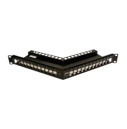Siemon ZAS-PNL-24K Z-MAX 24-Port Cat 6A Shielded Patch Panel - 1U Black (ZS-PNL-24E)
