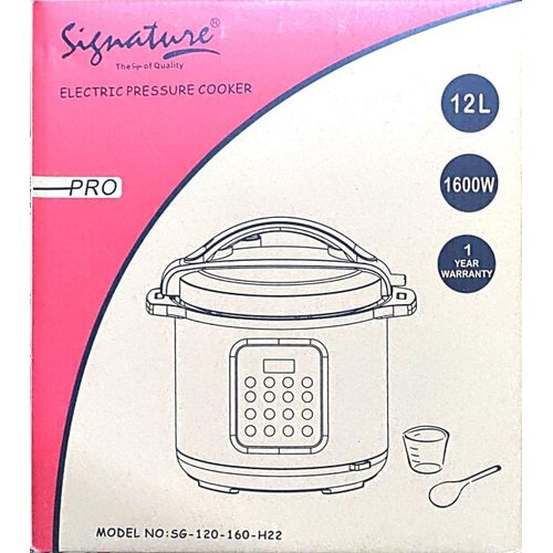 Signature SG-120-160-H22 12L Electric Pressure Cooker – Large Capacity, Fast Pressure Cooking, Energy Efficient, Ideal for Home, Office & Commercial Kitchen Use - Image 2