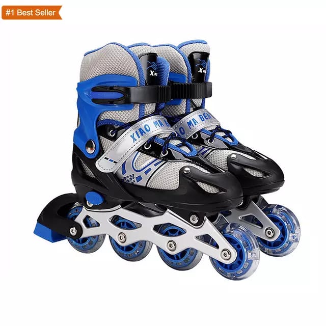 Skating Full Set; skating shoes, helmet, and guard kit for Kids Toddlers -Adjustable skater roller shoes Protective Gear Full Set - Image 3