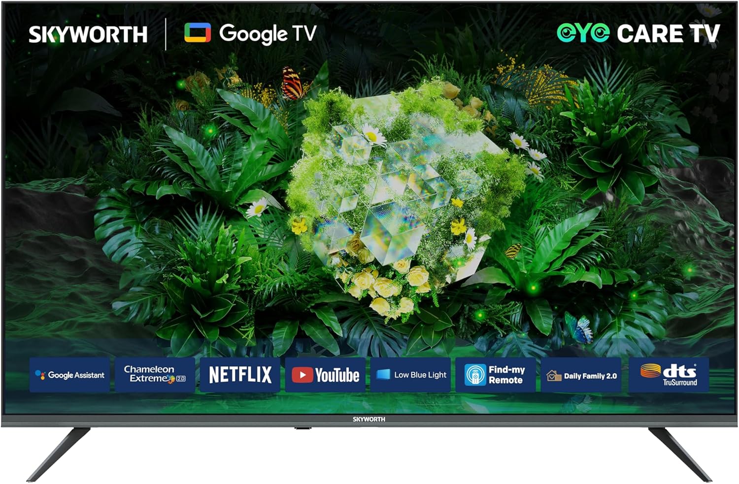 Skyworth 60G6500G 60" 4K UHD Smart Google TV – Immersive 4K clarity, Android OS, built-in Wi-Fi, Netflix & YouTube streaming, and rich surround sound