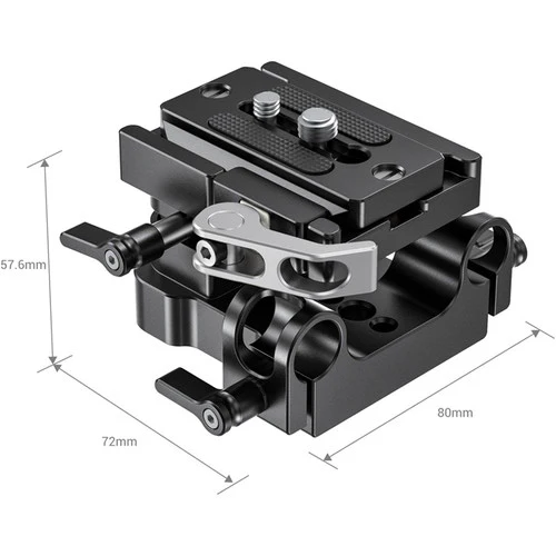 SmallRig 2092B Universal Bottom Mount Plate with 15mm Rod Support System – Strong and stable mounting base that enhances camera rig support and allows flexible accessory attachment for professional shooting setups - Image 3