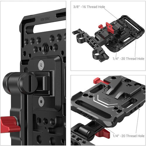 SmallRig 2991 V Mount Battery Plate with Adjustable Arm – Provides secure battery mounting, flexible positioning, and reliable power support for professional video production - Image 2