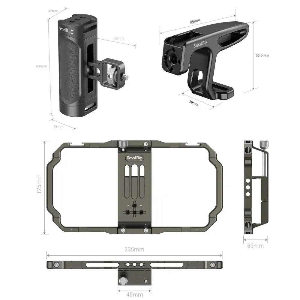 SmallRig 3155B Universal Mobile Phone Handheld Video Rig Kit – Professional mobile filming kit that improves stability, control, and video quality for smooth handheld shooting - Image 3