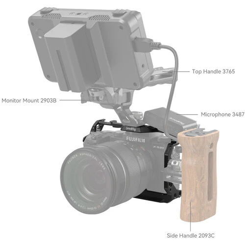 SmallRig 4230 Cage for FUJIFILM X-S20 – Protective camera cage that enhances stability, expands mounting options, and supports professional shooting setups - Image 4