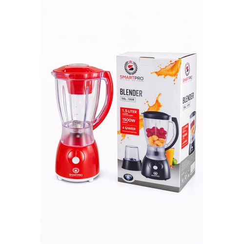 SmartPro SBL-100R 1.5L 1500W 4 Speed + Pulse, Heavy Duty Kitchen Blender with Grinder – Unbreakable Jar- Powerful and durable blender designed for efficient blending and grinding for everyday kitchen use - Image 2