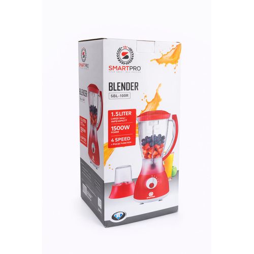 SmartPro SBL-100R 1.5L 1500W 4 Speed + Pulse, Heavy Duty Kitchen Blender with Grinder – Unbreakable Jar- Powerful and durable blender designed for efficient blending and grinding for everyday kitchen use - Image 3