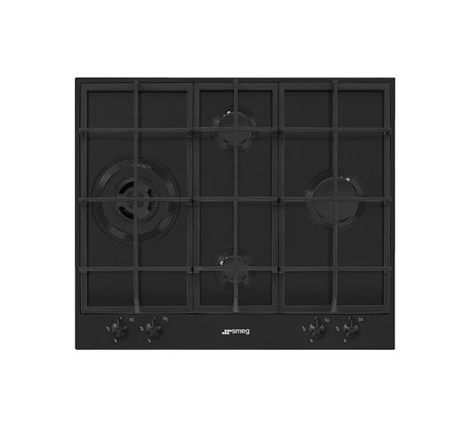 SMEG PX364LMB 4G BI HOB Black Glass – 4-Burner Built-In Gas Hob with WOK & Cast Iron Supports for Modern Kitchens - Image 2