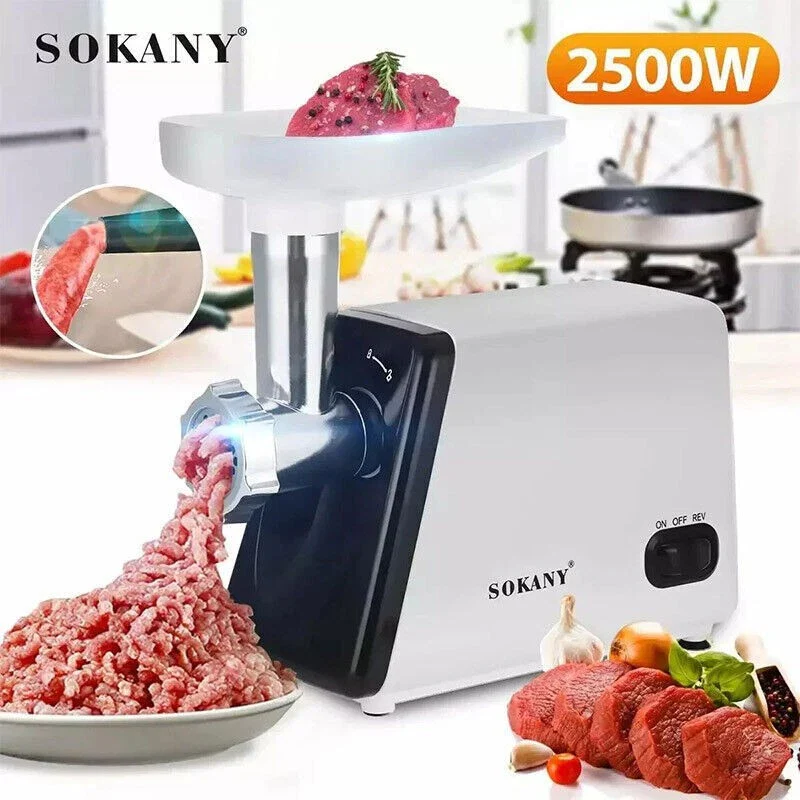 Sokany SK-312 2500 watts Meat Grinder – A powerful kitchen appliance that makes meat processing fast, easy, and efficient for everyday home cooking and food preparation - Image 2