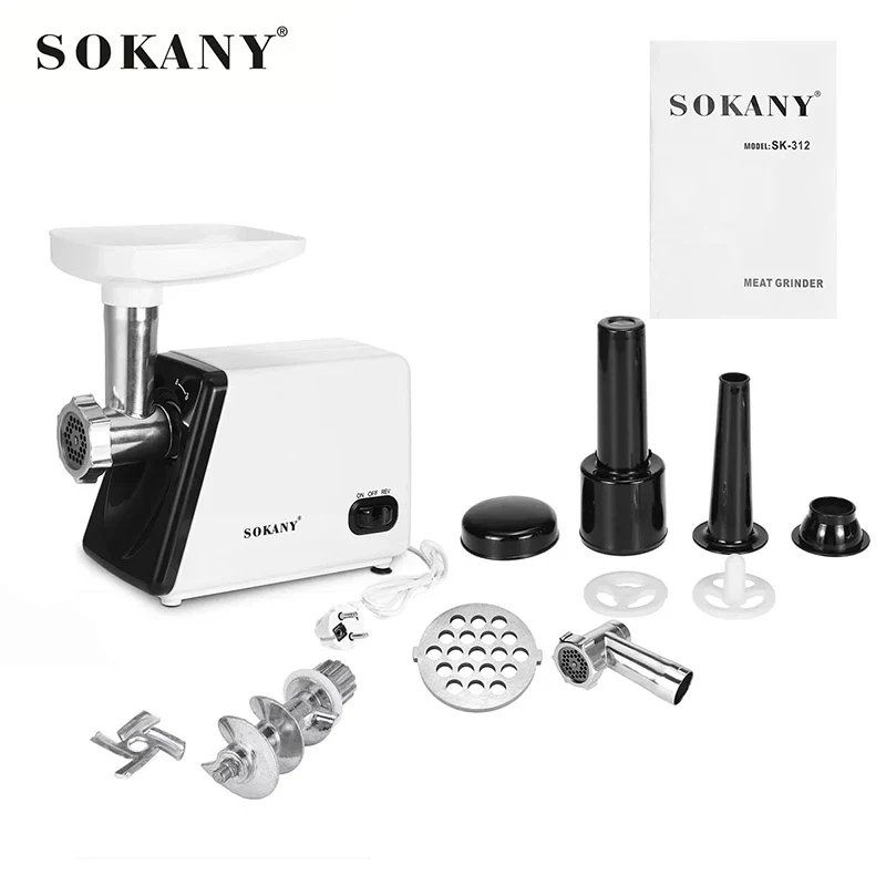 Sokany SK-312 2500 watts Meat Grinder – A powerful kitchen appliance that makes meat processing fast, easy, and efficient for everyday home cooking and food preparation - Image 3