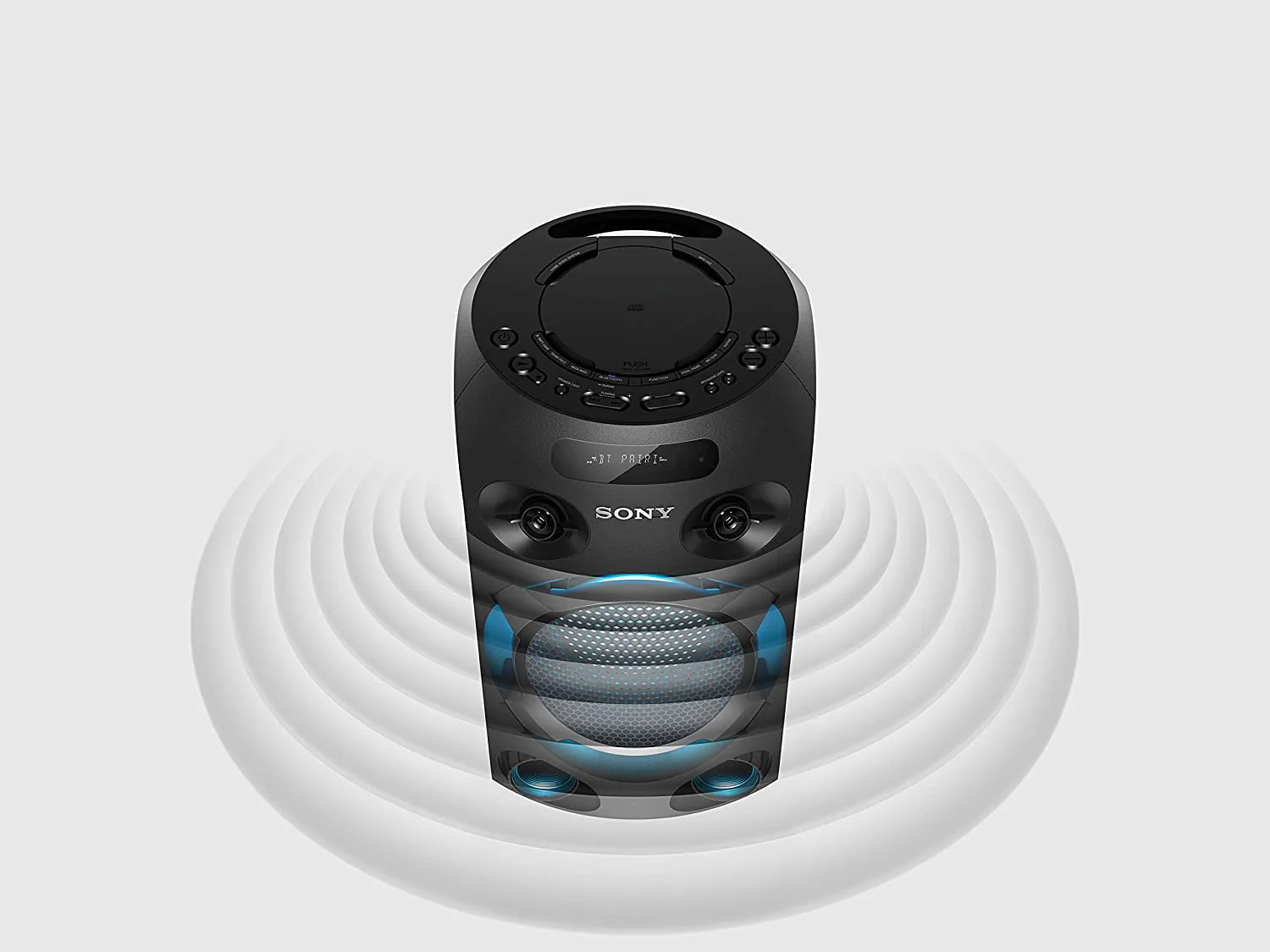 Sony (MHC-V02) Compact High Power One Box Music System with Bluetooth, Jet Bass Booster and Tripod Compatible Party Speaker - Image 4
