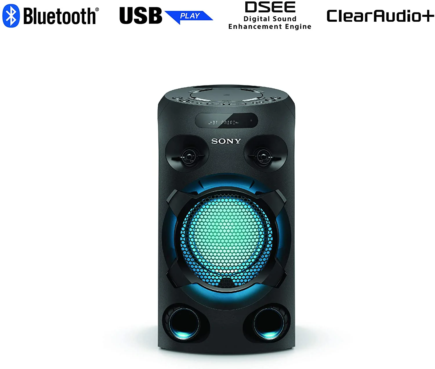 Sony (MHC-V02) Compact High Power One Box Music System with Bluetooth, Jet Bass Booster and Tripod Compatible Party Speaker - Image 5