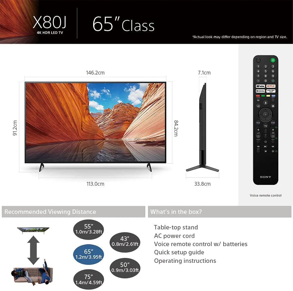 Sony Bravia (XR-65A80J) 65" Inch OLED 4K Ultra HD Smart Google TV With HDR,Alexa Compatibility - Image 6