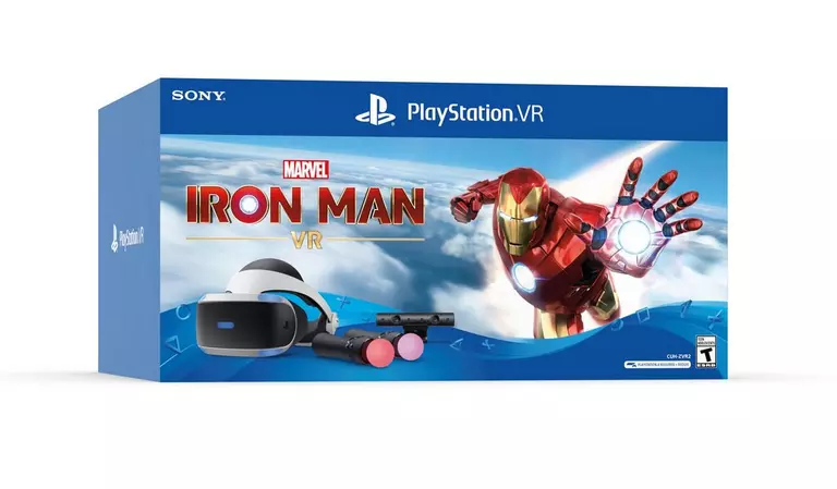 Sony Marvel's Iron Man Bundle PlayStation VR - Playstation VR headset, Playstation camera, 2 Playstation move motion controllers, Marvel's iron man VR blue-rays disc, and Demo disc 3.0.