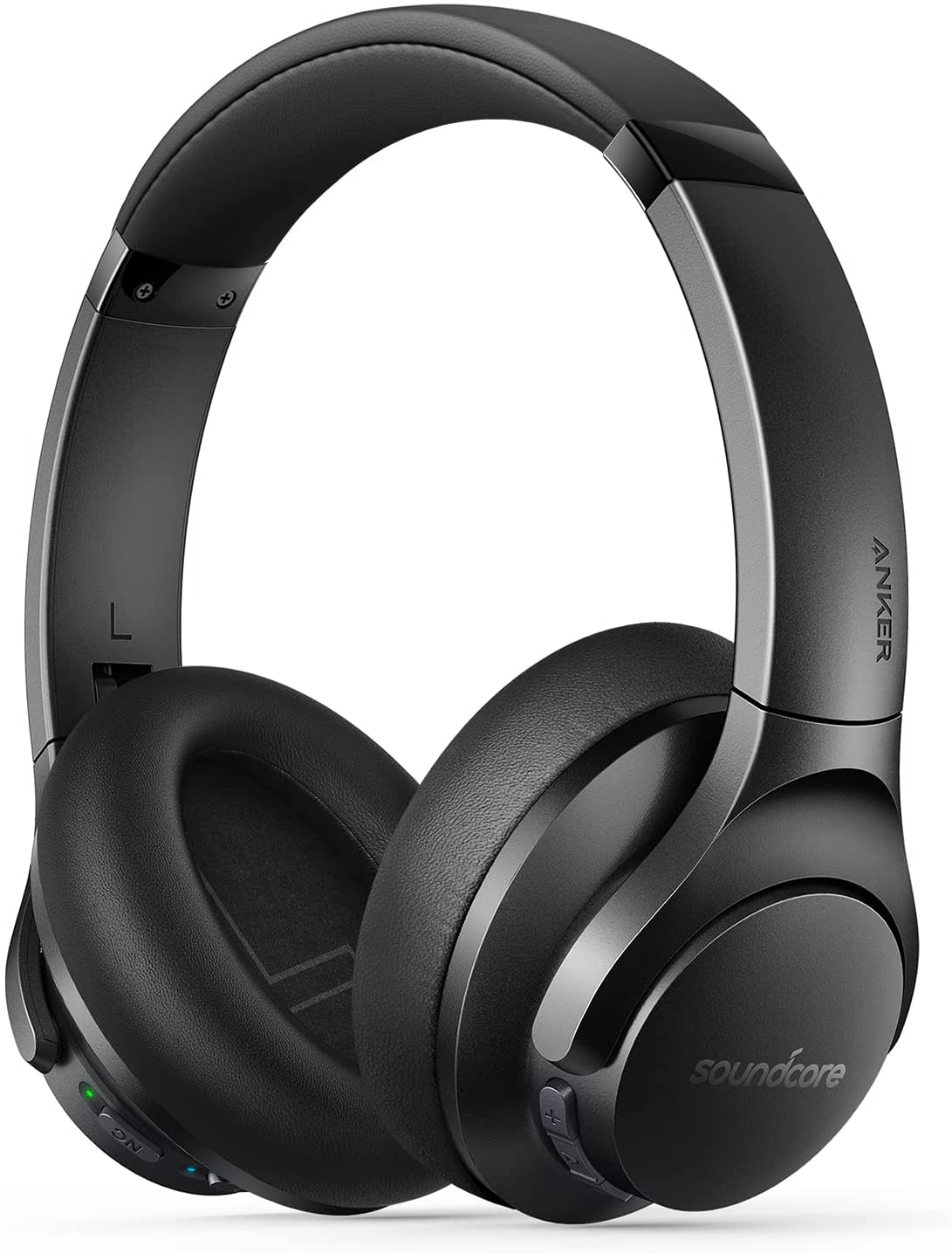 Anker Soundcore Life Q20+ Active Noise Cancelling Headphones, 40H Playtime, Hi-Res Audio, Soundcore App, Connect to 2 Devices, Memory Foam Earcups, Bluetooth Headphones for Travel, Home Office