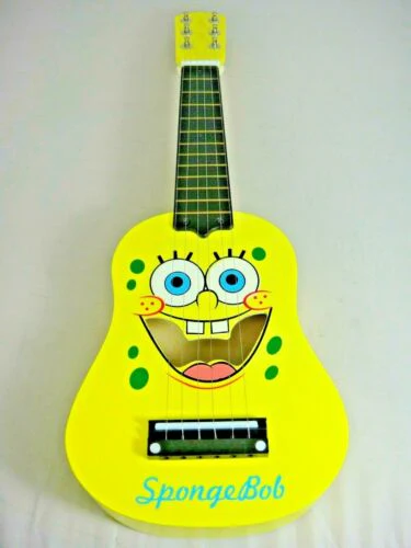 Spongebob Ukulele Guitar For Kids - Nylon Strings, comes with guitar straps & guitar pick - Image 2