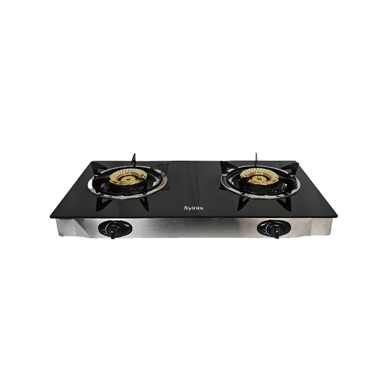 Syinix SGC2001 120mm Stainless Steel Tabletop Gas Cooker – Durable Black Single Burner Kitchen Stove