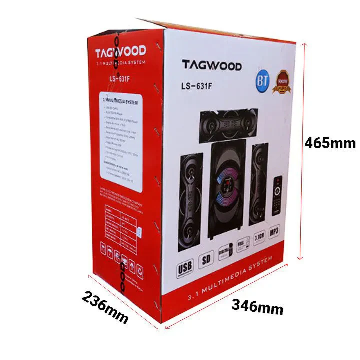 Tagwood 631F 3.1CH Subwoofer Bluetooth Cinema Home theater Hi-Fi Speaker System - Image 2