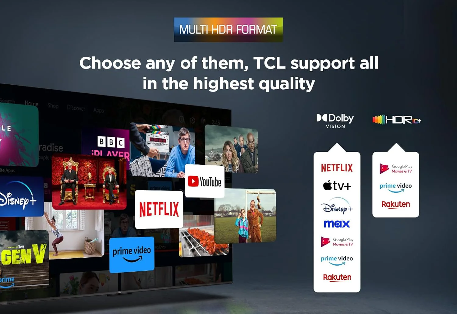 TCL 55V6C 55" 4K HDR Smart Google TV – Dolby Audio, Google Assistant, Game Mode, Direct LED - Image 3
