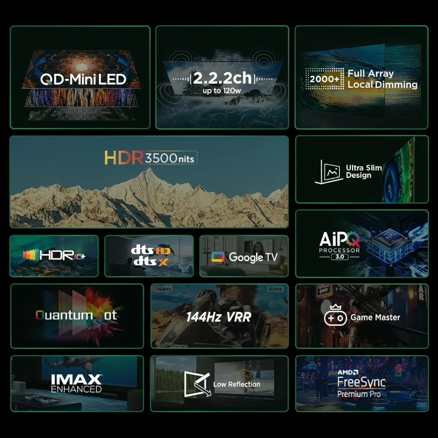 TCL 75C855 75 inch Premium 4K QD-Mini LED HDR Smart Google TV - Image 2