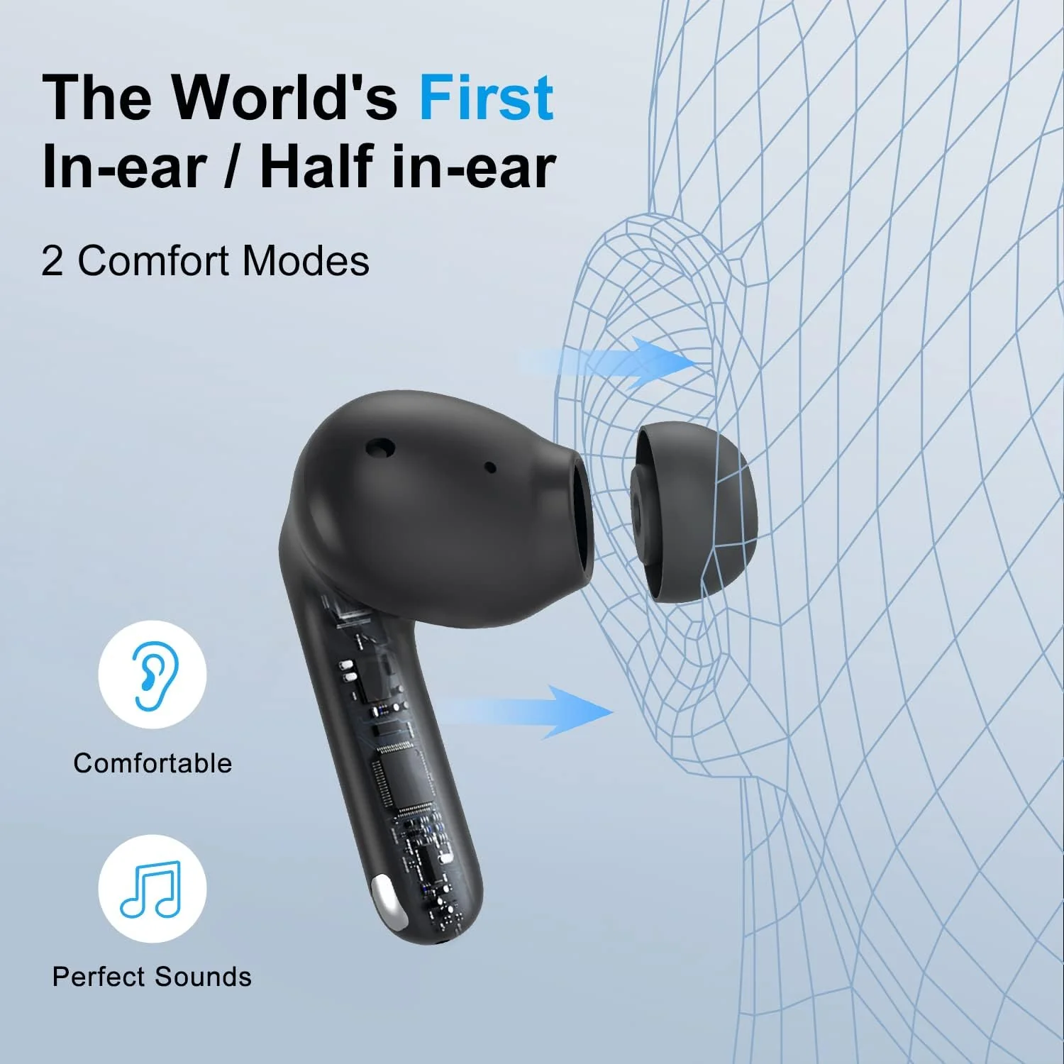 Tecno Sonic 1 ENC 50H Noise Cancellation, Immersive Sound Wireless Earbuds - Image 3