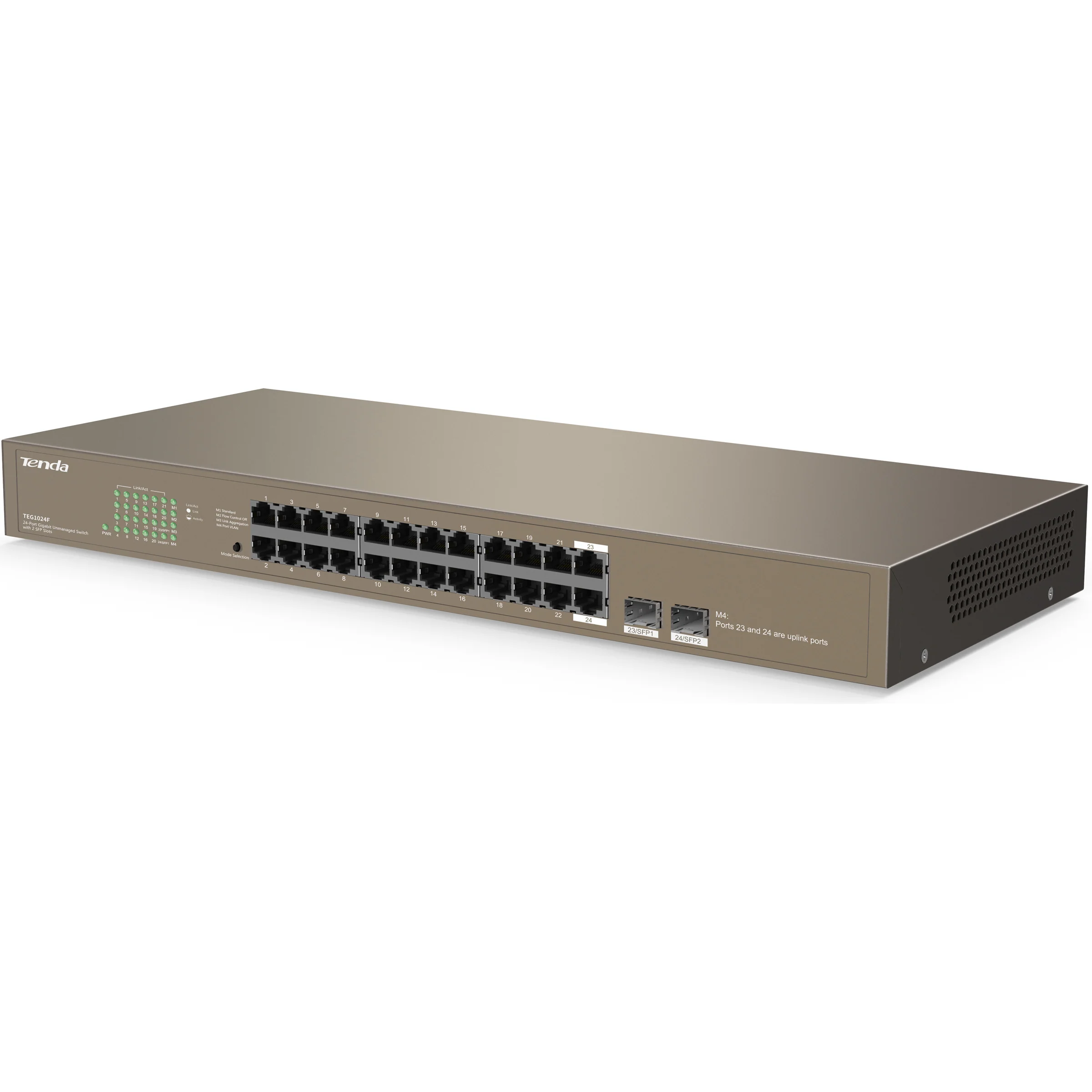 Tenda TEG1024F 24 Port Gigabit Unmanaged Switch 2xSFP - Image 3