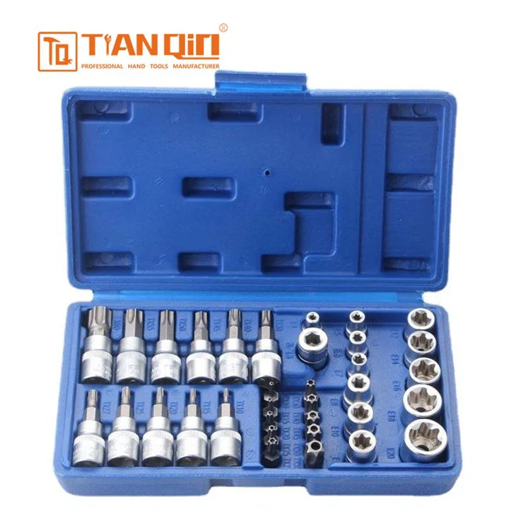 Tianqin TQ73030 34-Piece E/T Type Socket Set – Heavy Duty Professional Mechanics Tool Kit