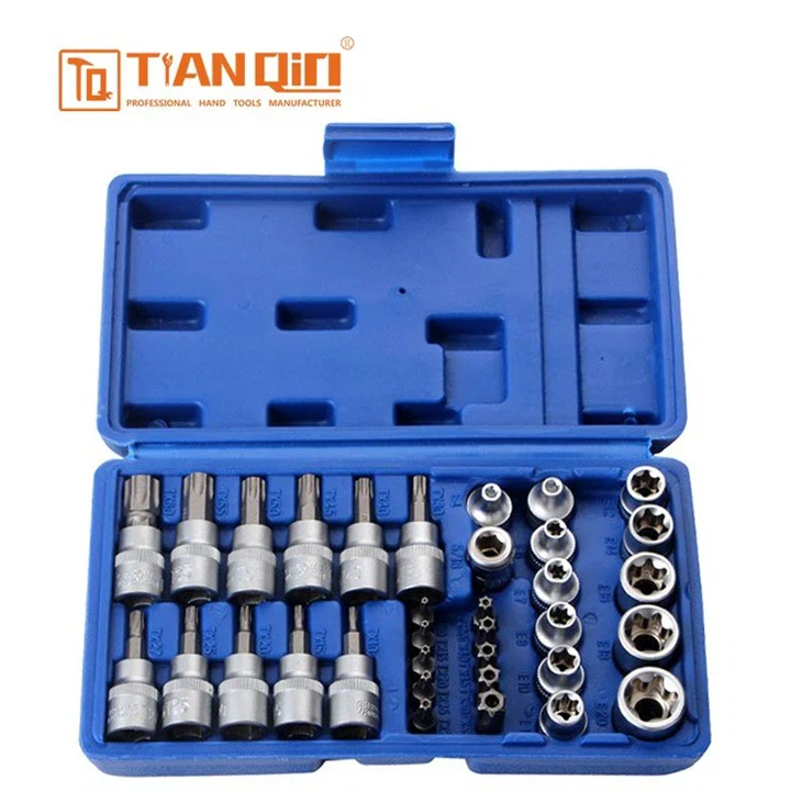 Tianqin TQ73030 34-Piece E/T Type Socket Set – Heavy Duty Professional Mechanics Tool Kit - Image 2