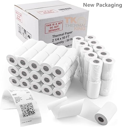 TK Thermal Rolls 57mm x 40mm (50 Pieces per box) - Image 2
