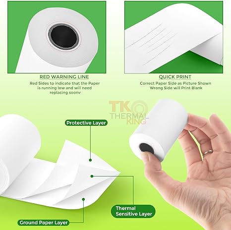 TK Thermal Rolls 57mm x 40mm (50 Pieces per box) - Image 5