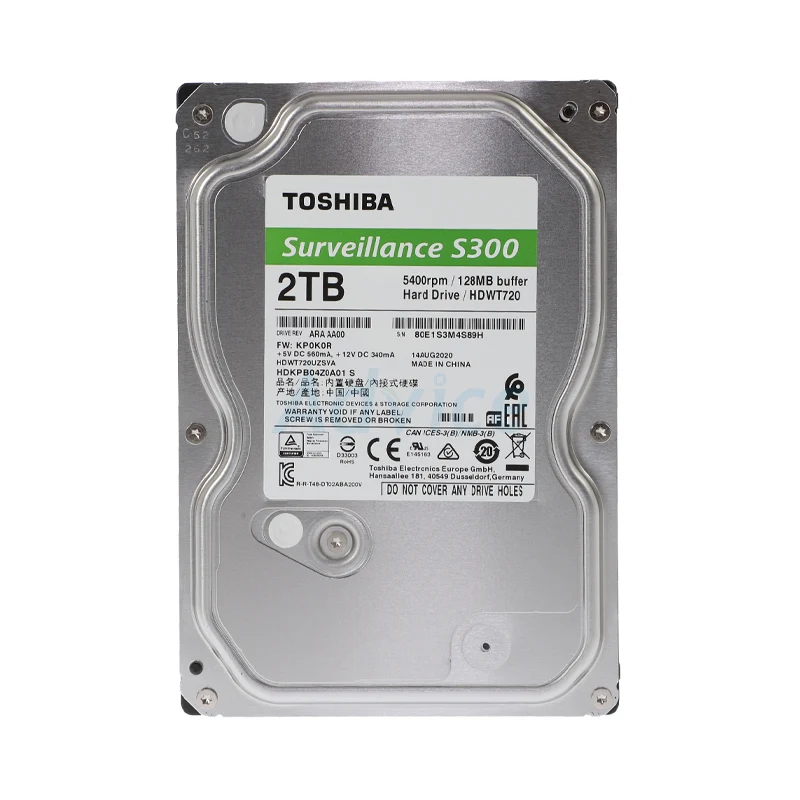 Toshiba S300 2TB Surveillance Hard Drive (HDWT720UZSVA5400PPM) - Image 3
