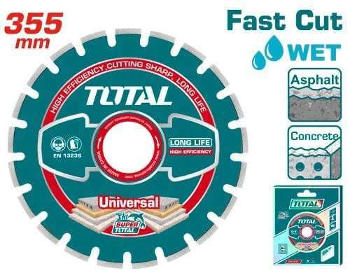 TOTAL TAC2113551 Diamond Cutting Disc for Asphalt & Concrete 355mm