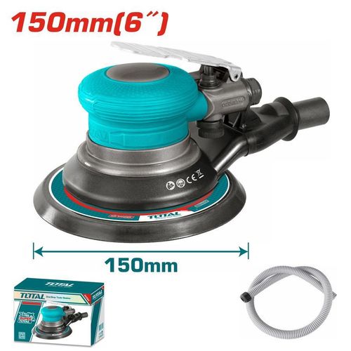Total TAT91512 150mm (6") Air Sander – Heavy Duty Pneumatic Orbital Sander for Wood, Metal & Automotive Use