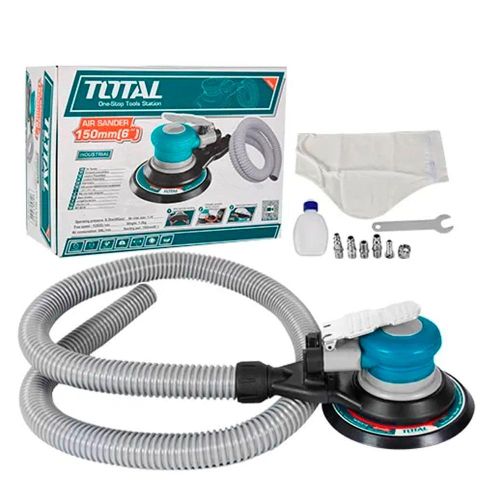 Total TAT91512 150mm (6") Air Sander – Heavy Duty Pneumatic Orbital Sander for Wood, Metal & Automotive Use - Image 3