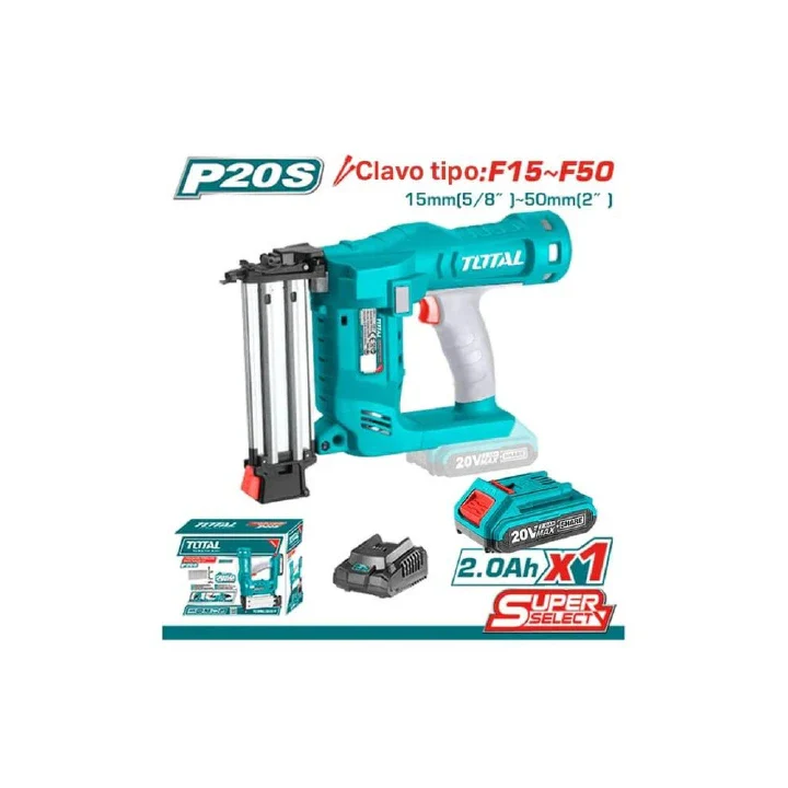 TOTAL TCBNLI2016 Lithium-ion Cordless Brad Nailer Kit - Image 2