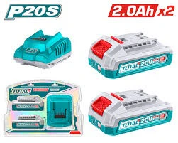 Total TFBCPK2212 20V P20S Lithium-Ion Battery & Fast Charger Kit – Cordless Power Tool Battery Pack
