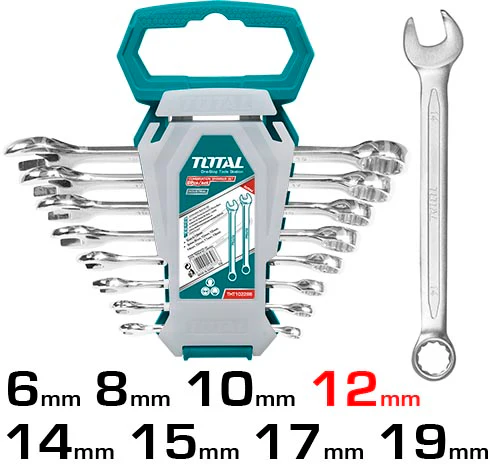 Total THT102286 8pcs Combination Spanner Set 6-19mm - Image 2