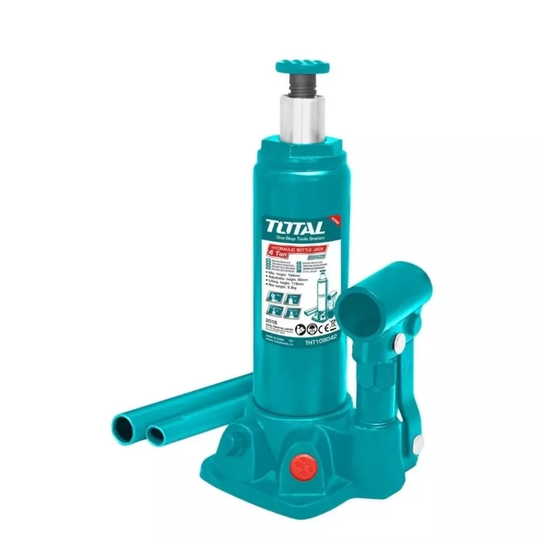 Total THT109042 Hydraulic Bottle Car & Trucks Jack 4 Tons - Image 2