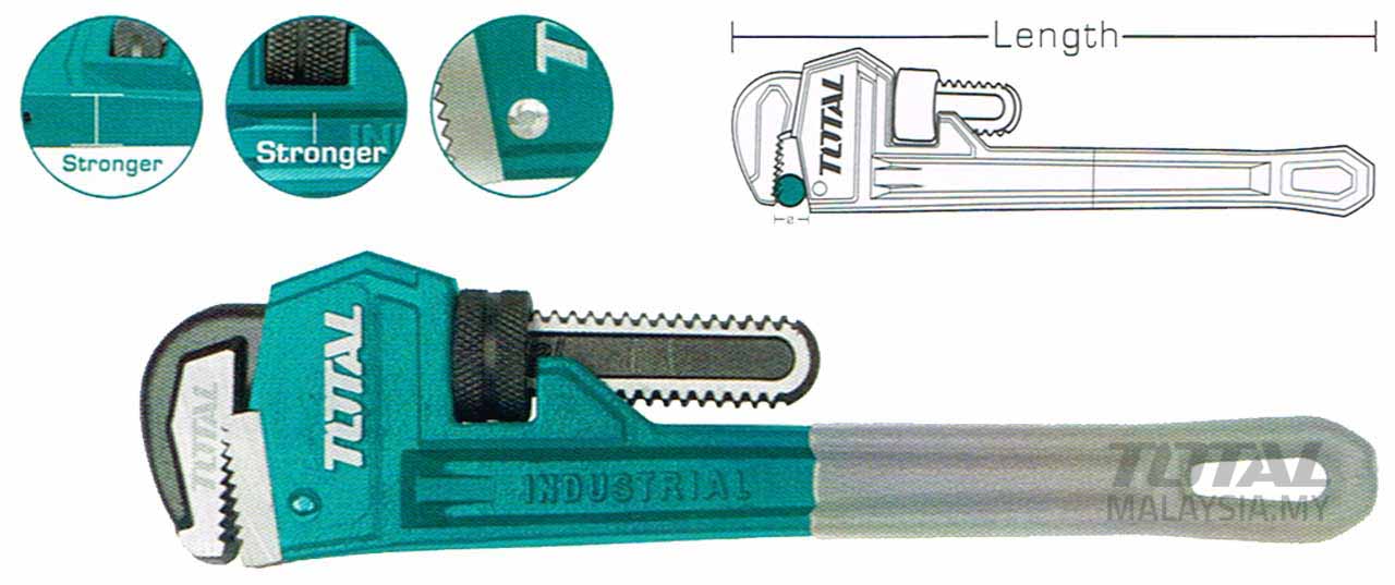 TOTAL THT171146 Pipe Wrench 350mm 14"