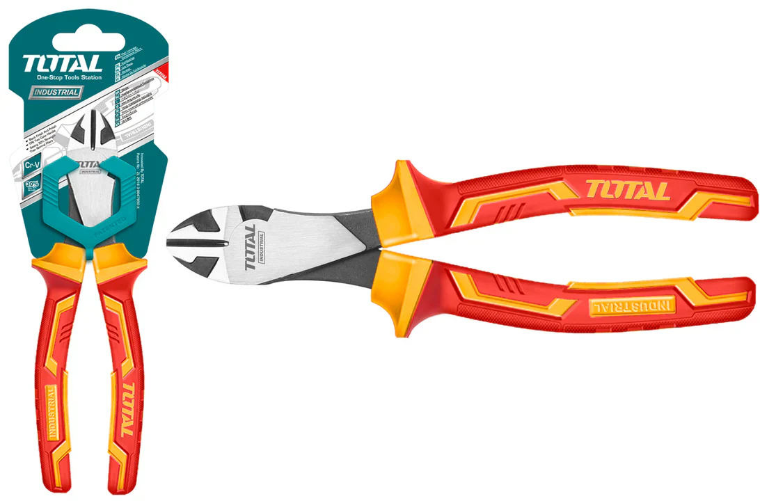 Total THTIP2571 7” Insulated Heavy-Duty Diagonal Cutting Pliers – Professional Electrician Tool, Durable Precision Cutting, Safety Grip - Image 2