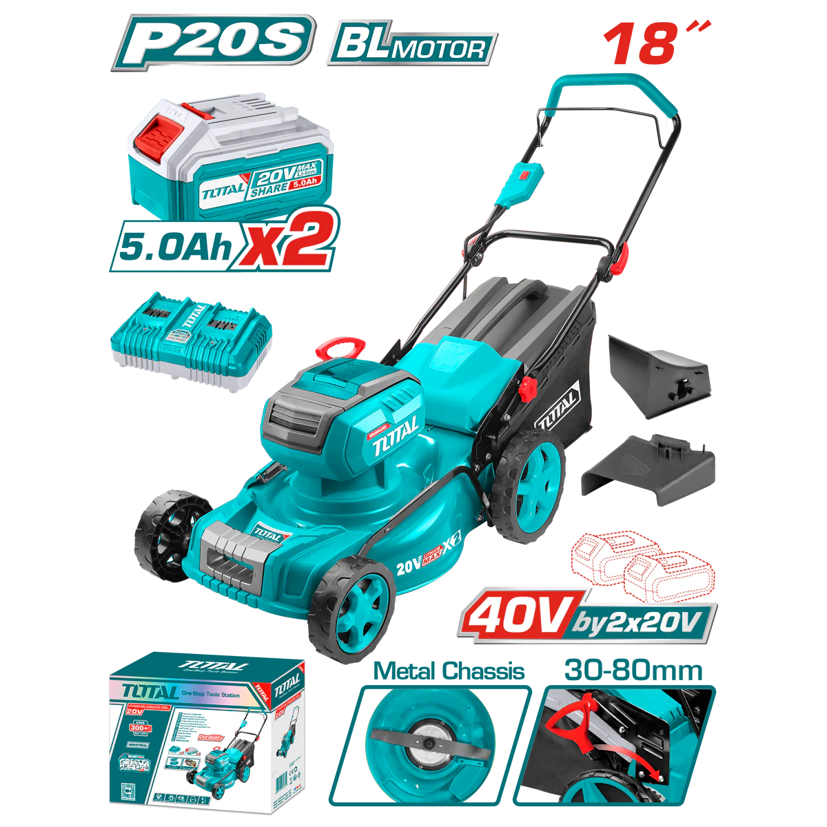 Total TLMli20186  Cordless Lawn Mower