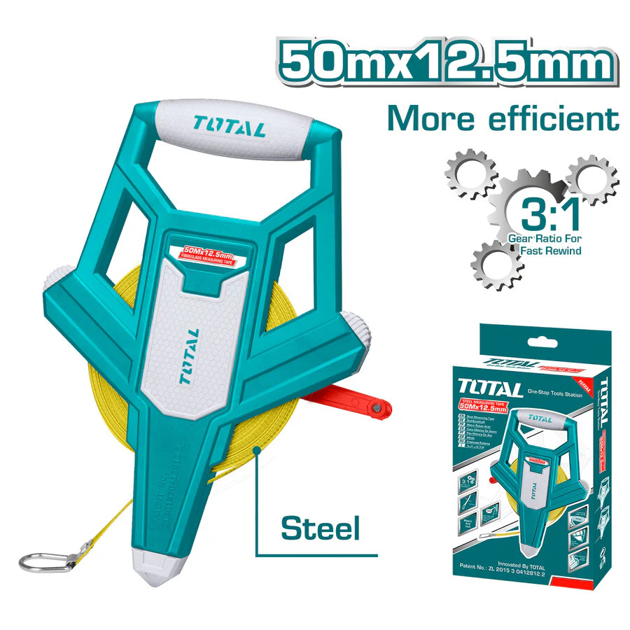 Total TMT710506 Steel Measuring Tape 50m