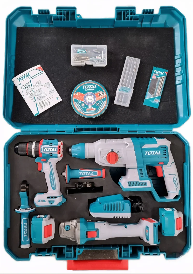 Total TOSLI241198 Cordless 3-Piece Combo Kit – Rechargeable Power Tools Set for Home & Professional Use - Image 2